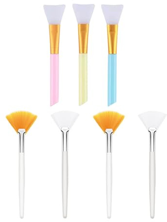 7 Uds DIY juego de brochas for mascarillas, brochas aplicadoras suaves, herramientas de maquillaje, ventilador, silicona ácida Facial