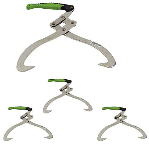 TRUTZHOLM® Handpackzange XL 300mm Packzange Handhebehaken Sappie Holzgreifer Heber Forstzange (4 Stück)