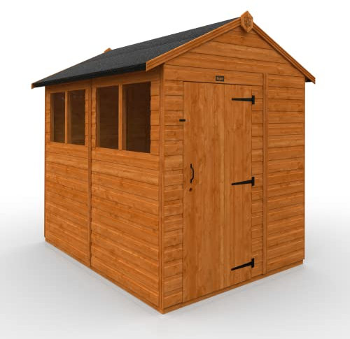 TigerFlex Shiplap Apex Single Door Windows Wooden Garden Shed 8 x 6 ft