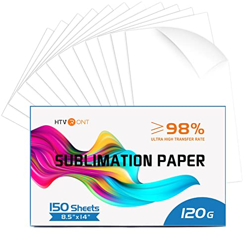 HTVRONT Sublimation Paper 8.5x14 inches - 150 Sheets Sublimation Paper Compatible with Inkjet Printer 120gsm…