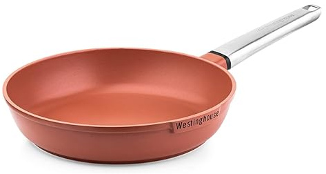 Westinghouse PERFORMANCE SERIES WCFP0095024OR Poêle à frire avec revêtement Cool Touch et poignée en acier inoxydable Rouge 24 cm