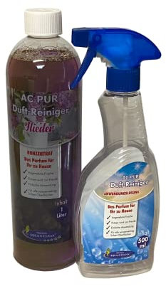 AQUA CLEAN PUR Duft-Reiniger Konzentrat Flieder 1l inkl. Sprühflasche