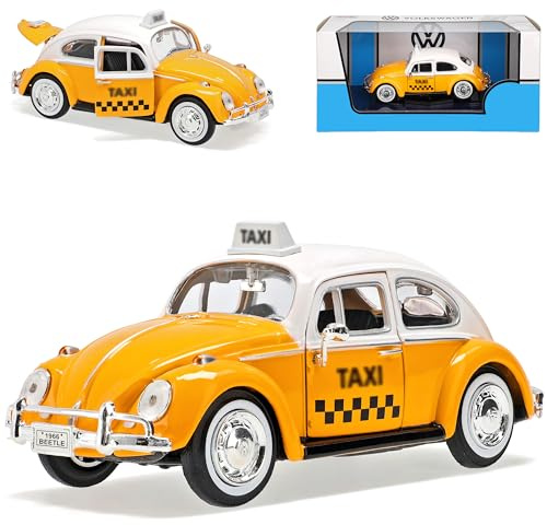 Motormax Volkwagen Käfer Taxi Gelb Weiss 1/24 Modell Auto