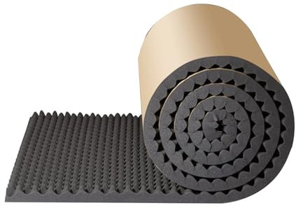 Akustikschaumstoff als Akustik Noppenschaumstoff Platte für Premium Akustik oder Schalldämmung und Akustikverbesserung(100x100x3cm/39.3x39.3x1.1,Black)