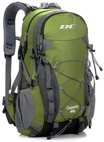 DCmount Wanderrucksack 40l Damen Herren Rucksack Wasserdicht Reiserucksack mit Regenschutz