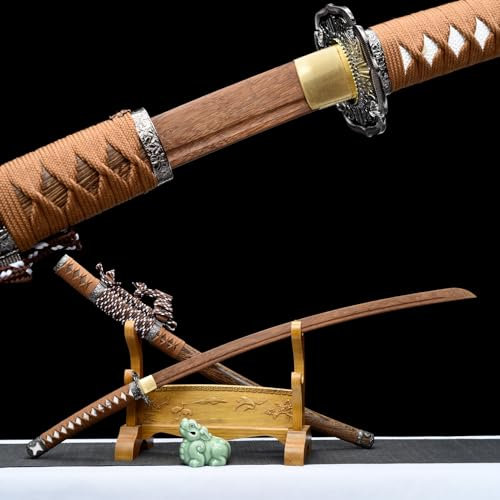 102 cm Iaido-Trainingsschwert,echtes Wenge-Holz-Katana,japanisches handgefertigtes Holzschwert,Kendo-Übungen,die Sammlung,Iaido-Requisite,Cosplay,Anime,Weihnachts- und Geburtstagsgeschenke – Holzfarbe