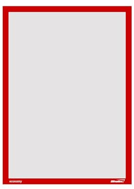 Magnetrahmen, Dokumentenhalter, Magnetfolie, A4, economy, 5 Stück (Rot, DIN A4)