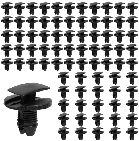 Scettar 80 Pièces Clips de Fixation Parechocs,Rivet en Plastique Attaches Voiture,Garde-Boue Rivets Clips de Retenue Compatible avec Citroen Peugeot Jumpy Berlingo C3 C4 C5 C6