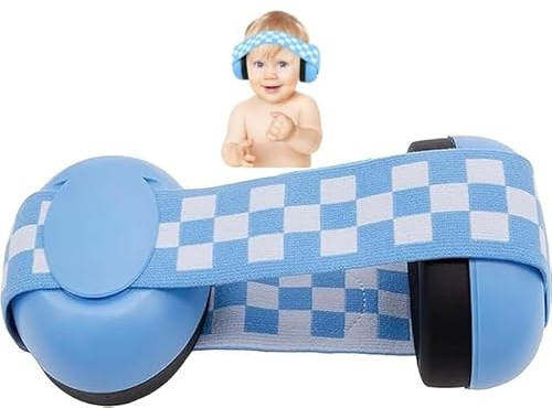 Paraorecchie per neonati e bambini fino a 36 mesi, con riduzione del rumore, comode cuffie per neonati per migliorare il sonno, essenziali da viaggio per bambini per aereo/sonno, Blu, Taglia unica