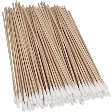 TOPPERFUN 500 Pezzi Cotton Fioc Bastoncino in Legno da 15cm con Punta Singola, Morbido Cotone Naturale, Manico e Confortevole per Casa e Negozio