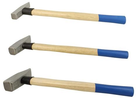 BOOMET Ensemble de marteaux de serrurier 100 g / 300 g / 600 g – Autres ensembles de marteaux disponibles – Marteau en fer pour un travail précis – Idéal pour les maçons et les serruriers