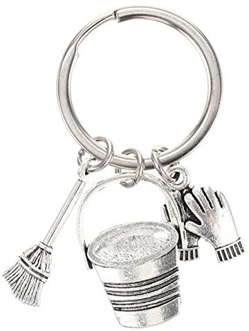 PRETYZOOM Porte-clés Outil De Nettoyage Pendentif Cadeau pour Femme De Ménage Ornement à Suspendre Clé Souvenirs