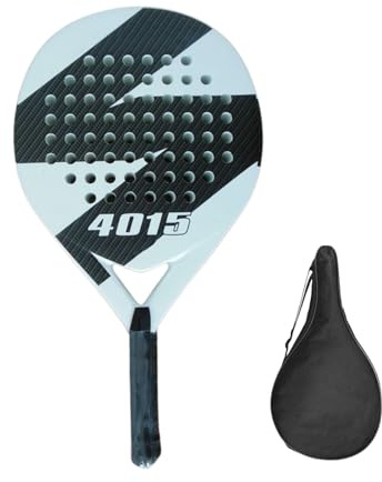 Racchetta da paddle | Racchette da tennis pop in fibra di carbonio | Racchetta da paddle da spiaggia professionale con impugnatura confortevole per principianti, donne e uomini