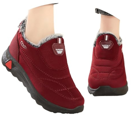 Apres Ski Femme Bottes De Neige Boots Botte Fourrées Bottines Après-Ski Chaussures D'hiver Hiver Chaussure Randonnée Pour Montantes Bottine Grand Froid Snow Apres-Ski Chaud Glacia Barefoot Chaudes