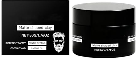 Styling-Ton für Herren – Starker Halt, natürliches, mattes Finish, Formel auf Wasserbasis, erfrischend und nicht fettend, für alle Haartypen geeignet, 50 g