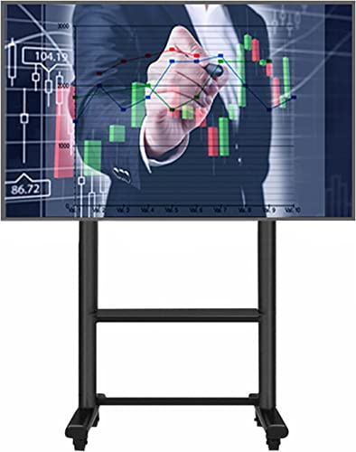 Support TV Portable pivotant Universel, Support TV Portable pouvant être ajusté en Hauteur, Chariot TV pour écran Plat LCD LED de 55 à 95 Pouces, salles de Classe, salles de conférence, hôtels,