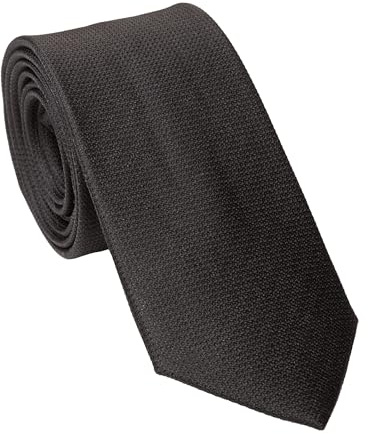 Michelsons of London Plain Silk Tie (Black)