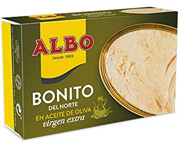 Albo Conserva de Bonito del Norte en Aceite de Oliva Virgen Extra, Pack 6 Latas x 120 g
