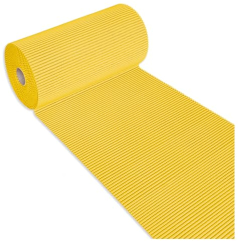 emmevi Tappeto Gomma Morbido Bordo Piscina Rotolo 15 MT Multiuso Sotto Bicchiere Lavello Giallo