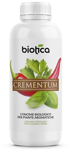 BIOTICA Concime Biologico Liquido per Peperoncino e Piante aromatiche – 1 Litro - CREMENTUM Fertilizzante consentito in Agricoltura Biologica - basilico, prezzemolo, rosmarino, origano, salvia, menta