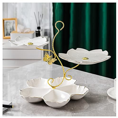 Corbeille Fruit Coupe a Fruit Bol de basket de fruits à 3 niveaux for comptoir, Panier séparable de bol en céramique for fruits de fruits for fruits légumes Snacks Porte-organisateur panier à fruit Po
