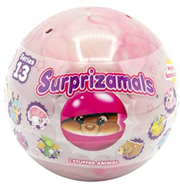 Joy Toy – Surprizamals – liten söt 6 cm plysch i överraskningskula, färgglad