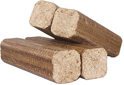 AMOS Woodlets Briquettes [12 Units] - Easy to Use, Premium-Grade, Long Burn Time Sustainable Wood Fuel for Open Fires & Multi-Stoves | Outdoor Cooking Fuel & Fire Starters