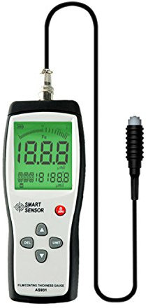 JMorCO Präzises tragbares Beschichtungsdickenmessgerät, intelligenter Messbereich 0,1–1800 um, Filmbreitenmessgerät, Tester AS931 digital