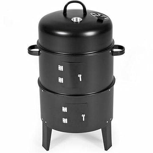 3 in 1 Outdoor Bbq Grill, Barbecue Stove with Thermometer, Barbecue Shelf for Outdoor Cooking Camping Hiking Picnics