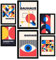 Nacnic Set de 6 Laminas en Bauhaus Style 3 Laminas de colección de diseño geométrico Estampados decorativos estéticos para su sala de estar, dormitorio, hogar Tamaños A4 y A3