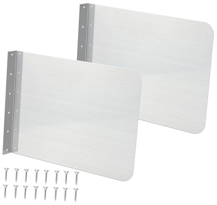 MagiDeal 2 x Edelstahl-Seitenspritzschutz, Spülbecken-Spritzschutz mit Schrauben, Wasserleitblech für Restaurant, Waschbecken, Badezimmer, Zuhause, Küche, groß