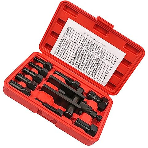 FUNOMOCYA Motorrad Lagerabzieher 10 Stück Zwei Backen Lager Demontage Werkzeugset Mit Aufbewahrungsbox Für Lagerwartung Und Reparatur