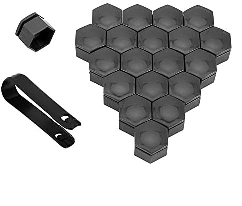 Radmuttern, 22 mm, 20 Stück, Auto-Radmutterkappen, Schutzkappen, Anti-Rost, Auto-Nabenschraubenabdeckung, Autoreifenmutterschraube, Außendekoration, Radmutterkappen (Farbe: Grau, Größe: 22 mm)