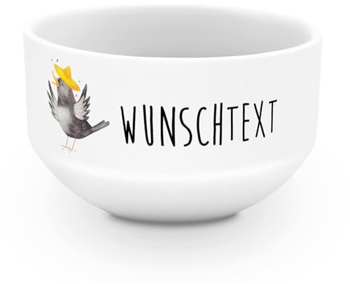 Mr. & Mrs. Panda Personalisierte Müslischale Rabe Sombrero - Personalisierte Geschenke, Schüssel personalisieren, lustige Sprüche, Müs­lischale