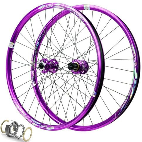 ZECHAO 26 27,5 29 Zoll Fahrrad Radsatz,32 Löcher Scheibenbremse Vorder-/Hinterrad Schnellspanner 4 Lager Aluminiumlegierung Rad for 1,5-2,8 Zoll Reifen Wheelset(27.5inch)
