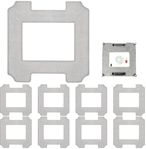 Ersatz Wischtücher für Ecovacs Winbot W1 / W1 Pro/ W2 Wischtücher/ W2 Omni, 8 Stück Mikrofaser Wischmop kompatibel mit Ecovacs Winbot W1/ W2 Wischtücher, Wiederverwendbar & Waschbar