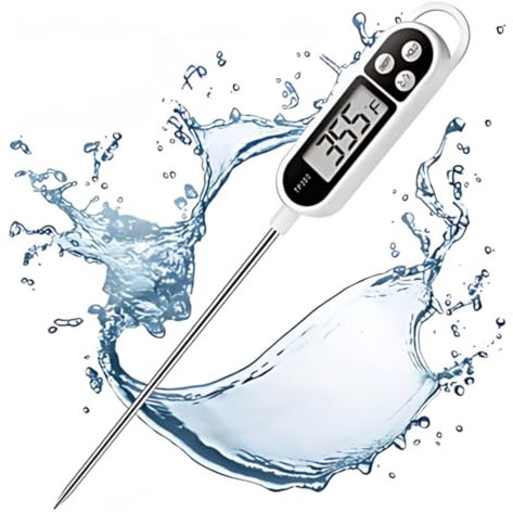 Digital Meat Food Thermometer for Cooking Kitchen BBQ, Probe Instant Read Thermometer with Long Probe for Candy Candle Milk Yogurt Deep Fry Roast Baking Temperature