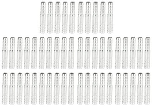 Locadence 50Pcs Air Hose Fittings, Aluminum Air Conditioning Hose Barb Fitting Pipe Connector Hose Fitting,Adapter for Cars, Trucks, Engineering Vehicles (12.5mm to 14mm Sleeve)