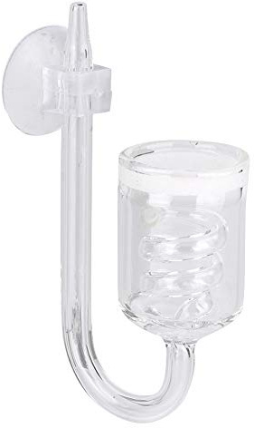 CO2-diffusor för Akvarier - Glasspiral CO2-diffusor, Finbubblig CO2-generator för Växttillväxt, Högkvalitativ Koldioxidspridare för Vattenväxter