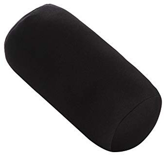 cfpqv Rundes Memory-Kissen, Nackenkissen, Nickerchen-Rolle, Schaumstoffkissen, Nackenrolle, Zylinder-Kissenbezug Großes Kissen Kinderzimmer (Black, One Size)