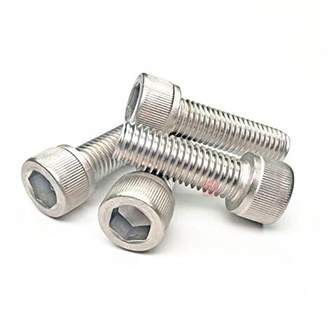 tianwandong 2 pièces M7 boulons Allen vis à grain à six pans creux intérieur filetage moleté 1mm pas fin vis mâle en acier inoxydable 10mm-50mm longueur(M7 x 40mm x 1mm)