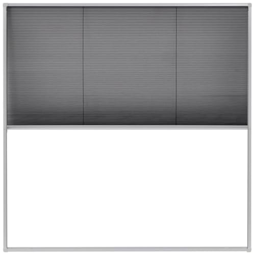 Moustiquaire Enroulable pour Fenêtre de Toit, Moustiquaire plissée pour fenêtre Aluminium 120 x 120 cm