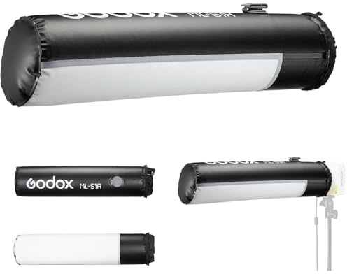 Godox ML-S1A Air Soft Tube for ML100Bi ML100R ML80Bi ML40Bi ML40R LED Video Light, Inflatable Tube Softbox Diffuser for Soft Directional Lighting Photography & Video