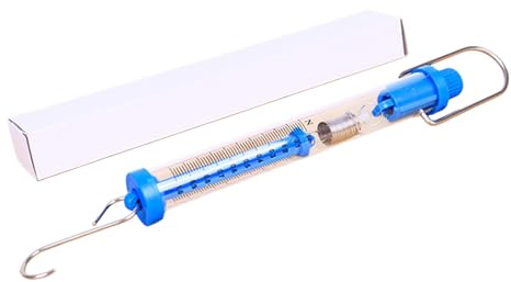 1N 2.5N 5N 10N 20N 30N e dinamometro in metallo per laboratorio scolastico in colore blu brillante con gancio attacco molla dinamometro strumento appeso bilancia bilancia fisica strumento insegnamento