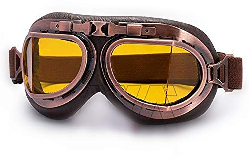 Svart socker unisex motorcykel stil steampunk glasögon solid god kvalitet vintage flygare pilot mjukt vadderat läder racing sportglasögon