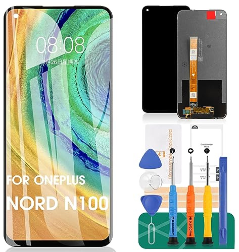 SRJTEK Kompatibel mit OnePlus Nord N100 LCD Display BE2013 BE2015 BE2011 Ersatzteile für OnePlus Touch Screen Sensor Digitizer Komplett Assmebly Kits