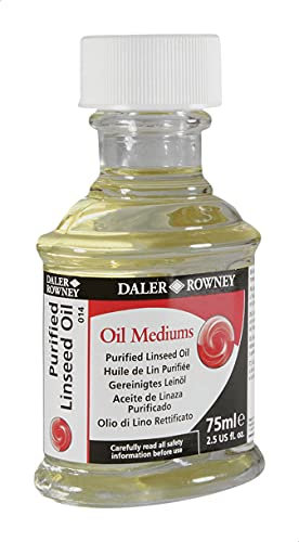 Daler-Rowney Georgian Oil Medium, Glass Jar, 2.54oz - 75 ml, Purified Linseed Oil