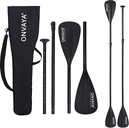 ONVAYA® SUP/Kajak Paddel | 2-in-1: Stechpaddel & Doppelpaddel | Für Stand-Up-Paddling, Kajak, Schlauchboot etc. | 3-teilig | Größe flexibel anpassbar