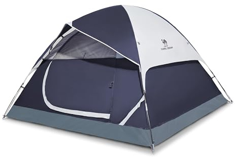 CAMEL CROWN 4/5/6 Person Camping Dome Tent with Removable Rain Fly Waterproof Family Tent Easy Set Up Lightweight Outdoor Tent for Camping Backpacking Hiking