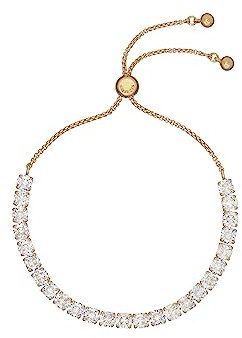 Ted Baker Melrah Crystal Adjustable Tennis Bracelet For Women (Gold/Crystal)